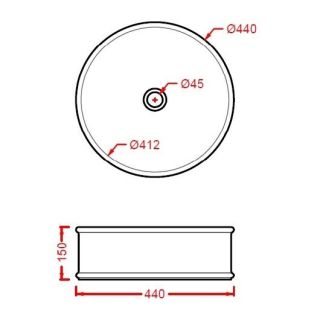 Раковина ArtCeram Atelier ATL001 41 00 matera 44 см